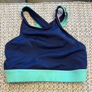 Balera Blue and Green Racerback Sports Bra